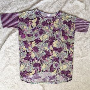 Women’s floral and geometric patterned shirt